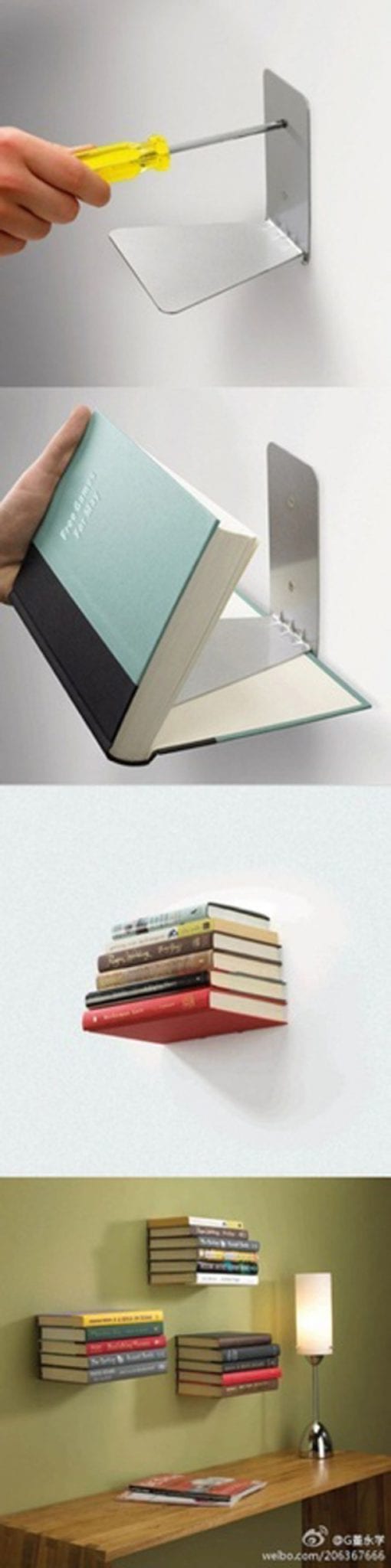 Notitie sturen Umeki Onzichtbare boekenplank - Woontrendz